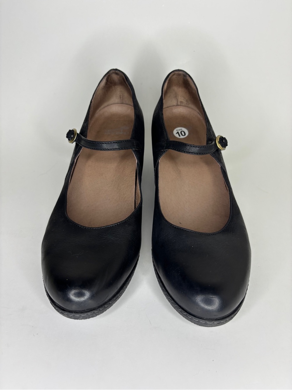 Dansko Shoes Wedge Heels Maryjanes Women Size 41 US 10 Black Leather - Picture 13 of 16